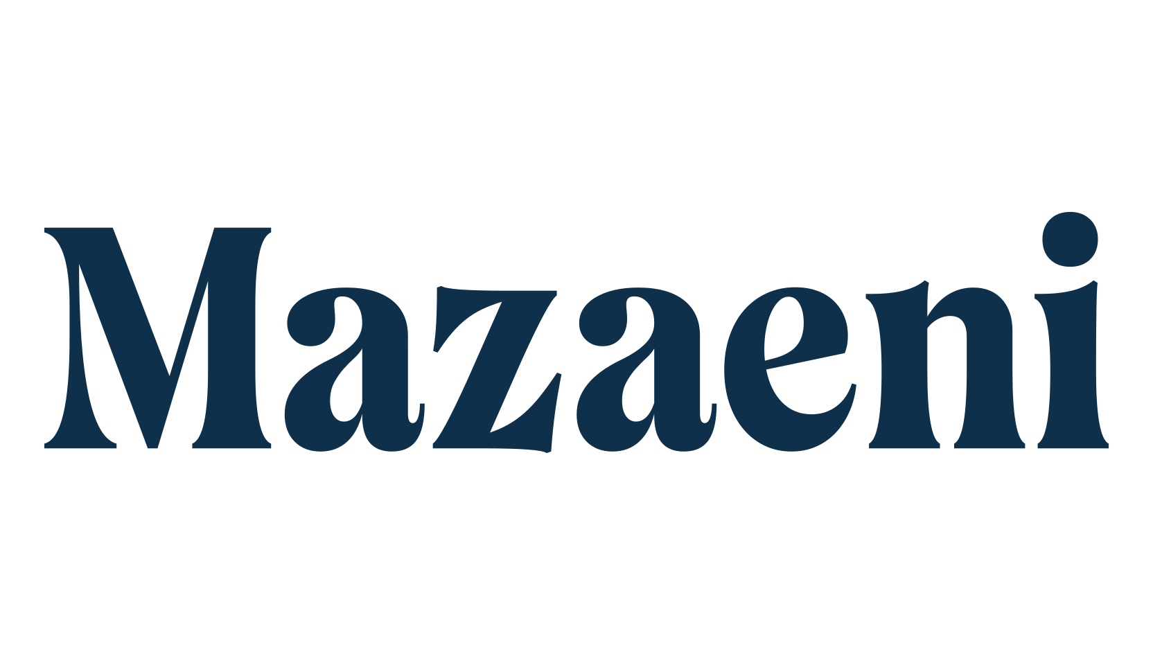 Mazaeni, serif font preview