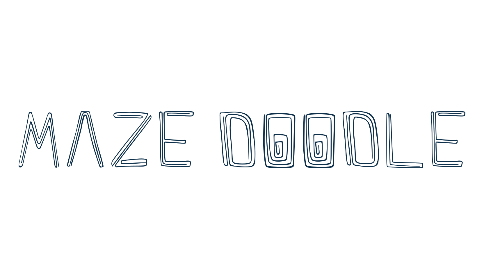 Maze Doodle, various font preview