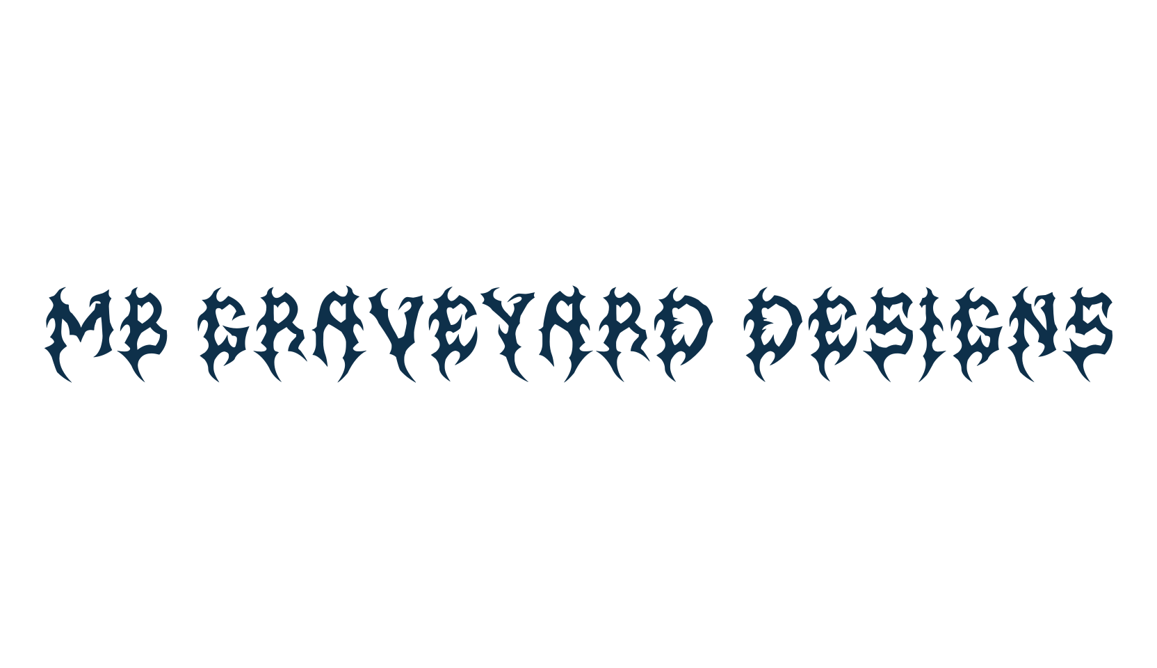 MB Graveyard Designs, gothic modern font preview