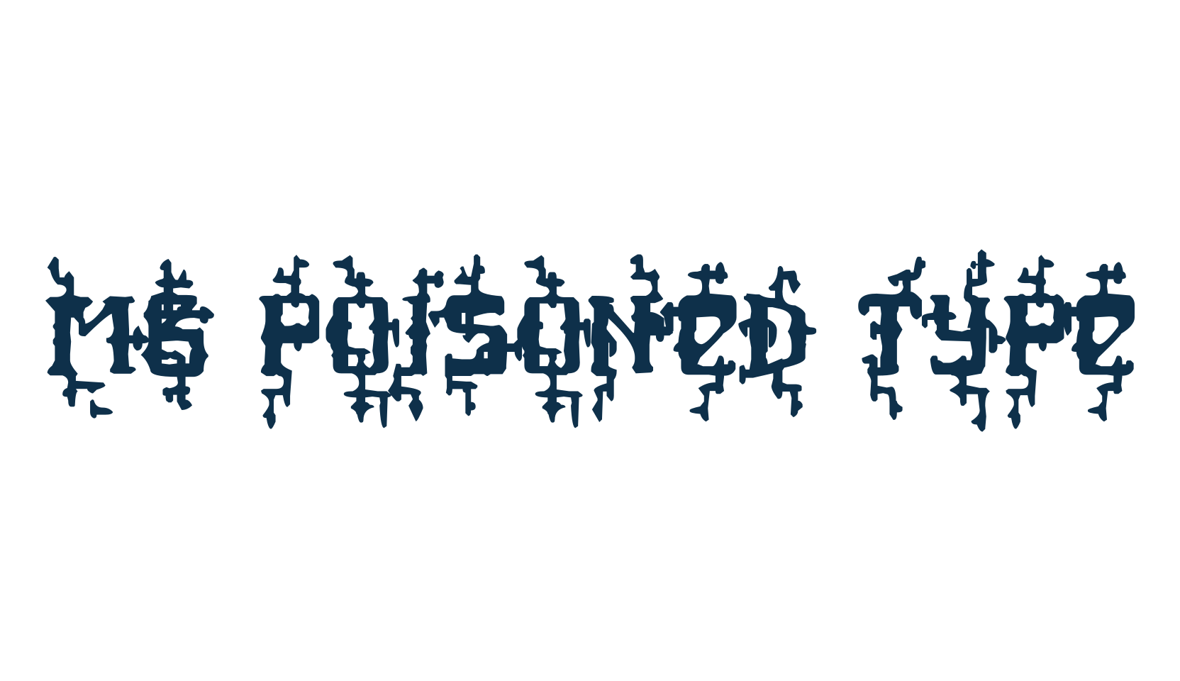 MB Poisoned Type, fancy decorative font preview