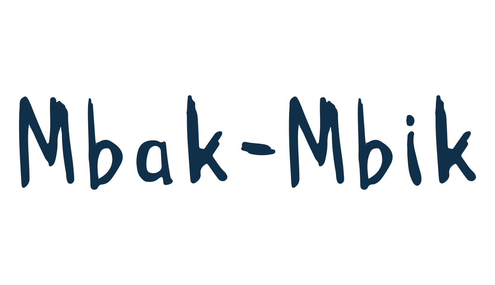 Mbak-Mbik, handwriting font preview