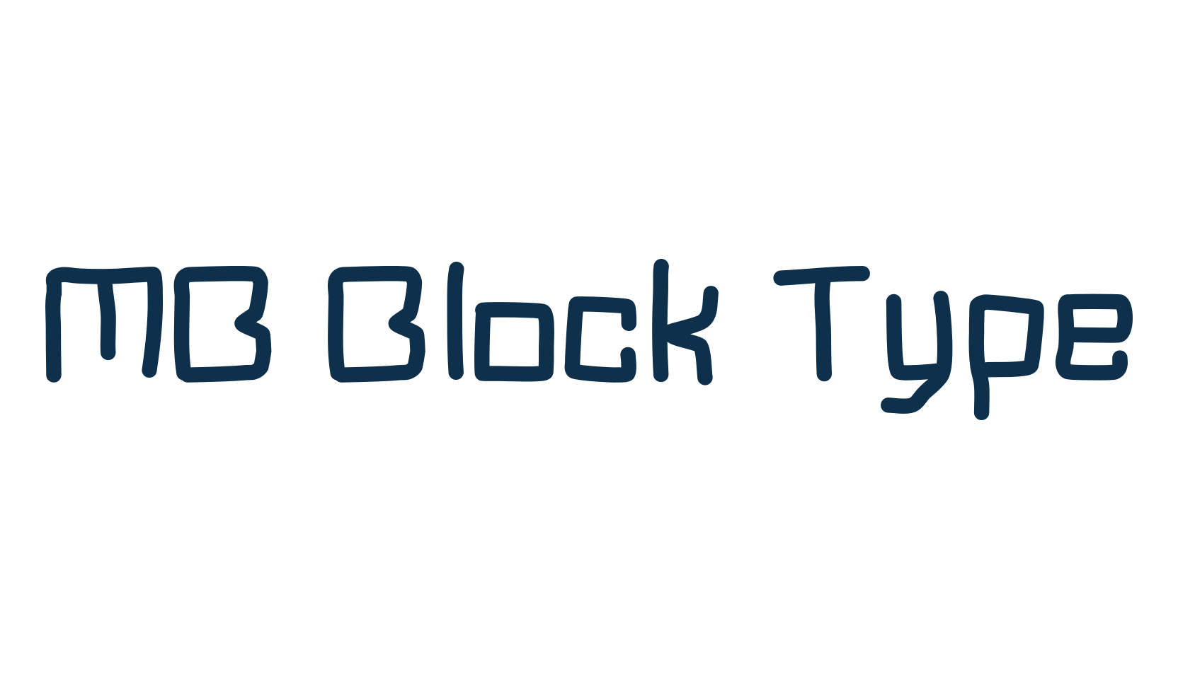 MB Block Type, cartoon font preview