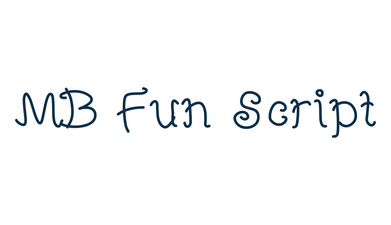 MB Fun Script, various font preview