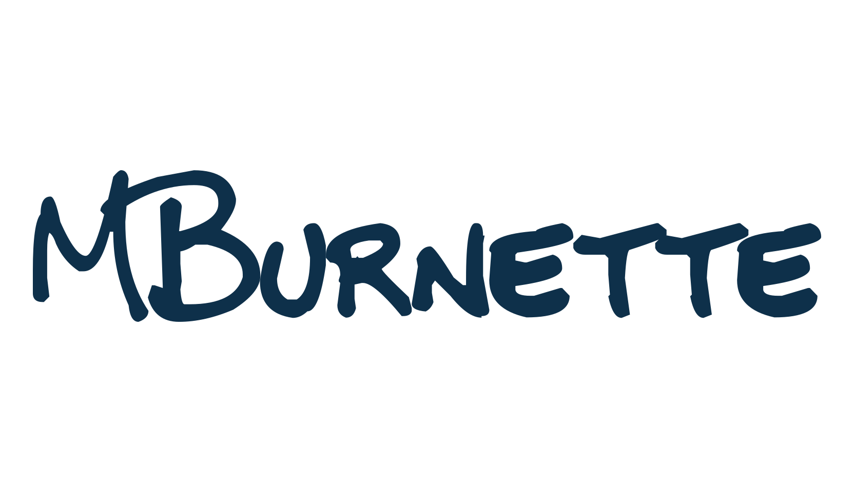 MBurnette, script handwritten fancy decorative calligraphy font preview
