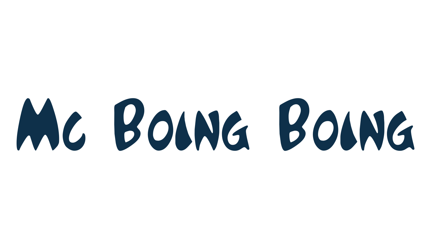 Mc Boing Boing, fancy cartoon decorative font preview