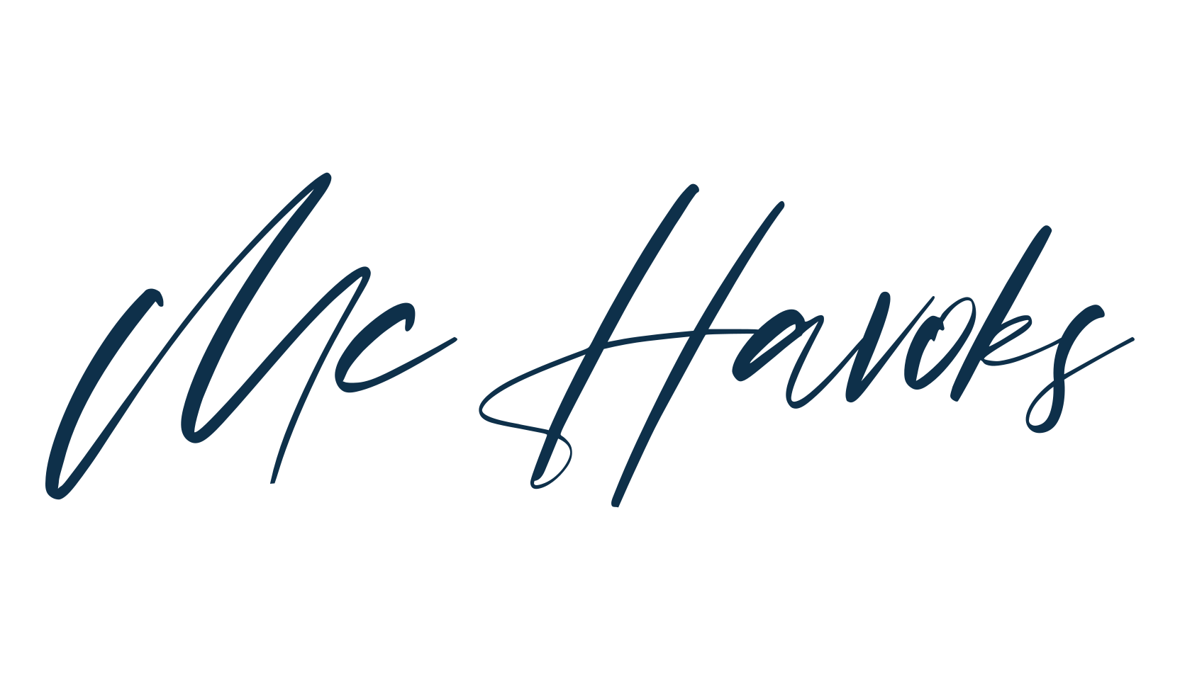 Mc Havoks, script handwritten fancy decorative calligraphy font preview