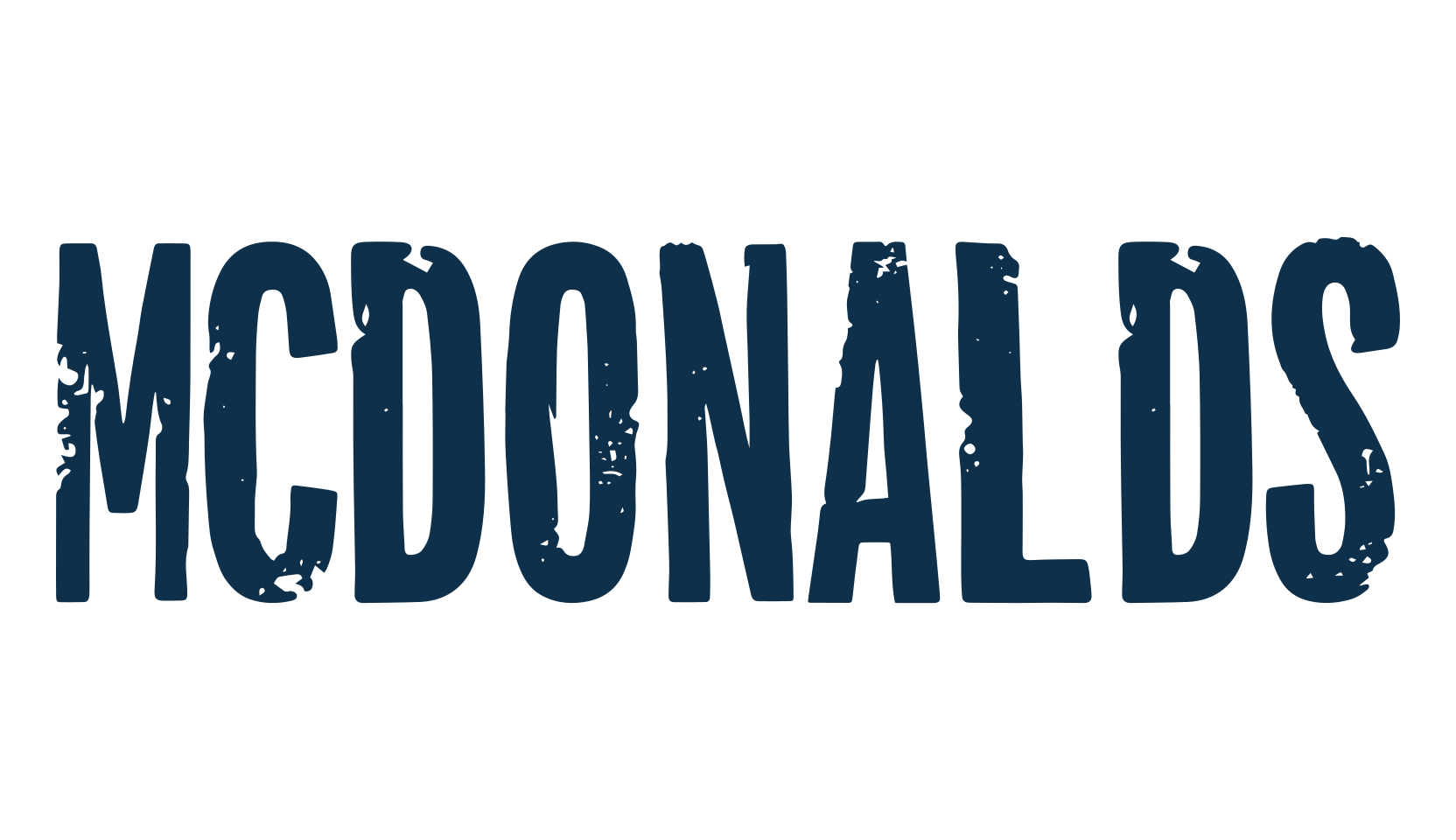 McDonalds, fancy eroded decorative font preview