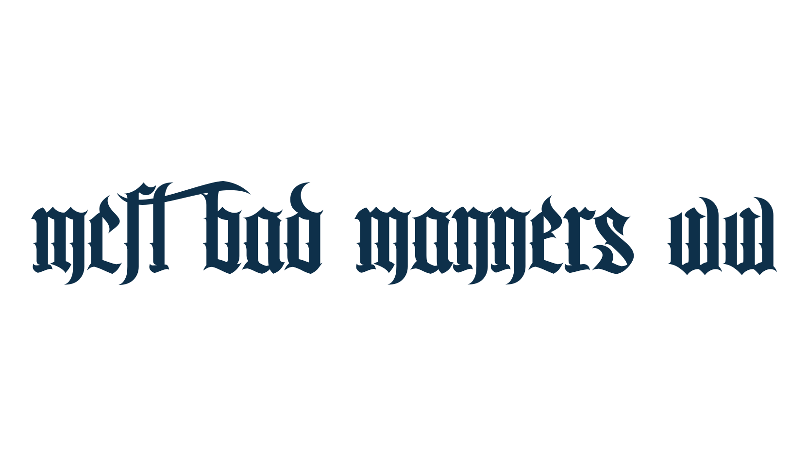 MCF Bad Manners WW, modern font preview