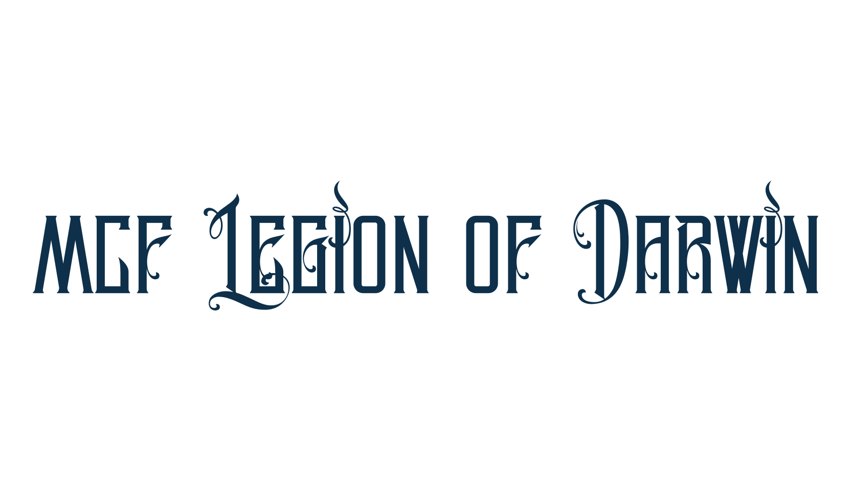 MCF Legion of Darwin, retro font preview