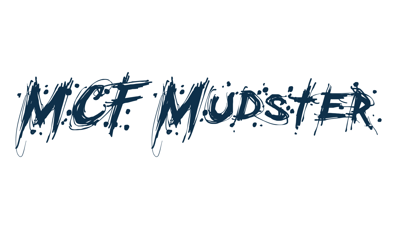 MCF Mudster, script trash fancy decorative calligraphy font preview