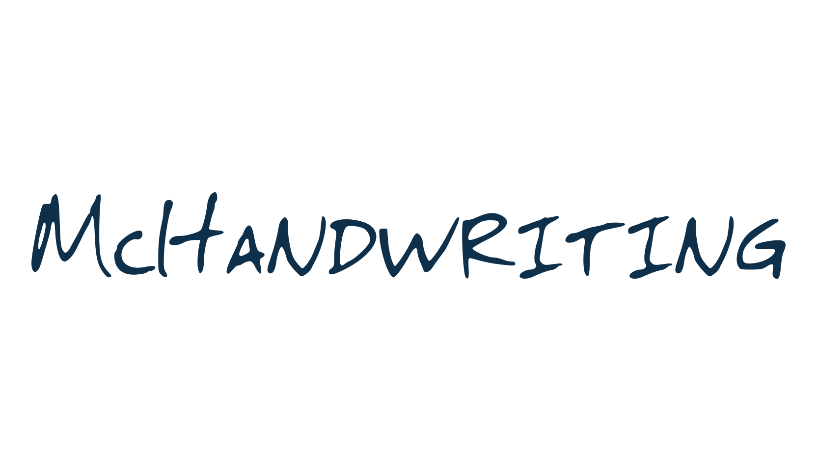 McHandwriting, script handwritten fancy decorative calligraphy font preview