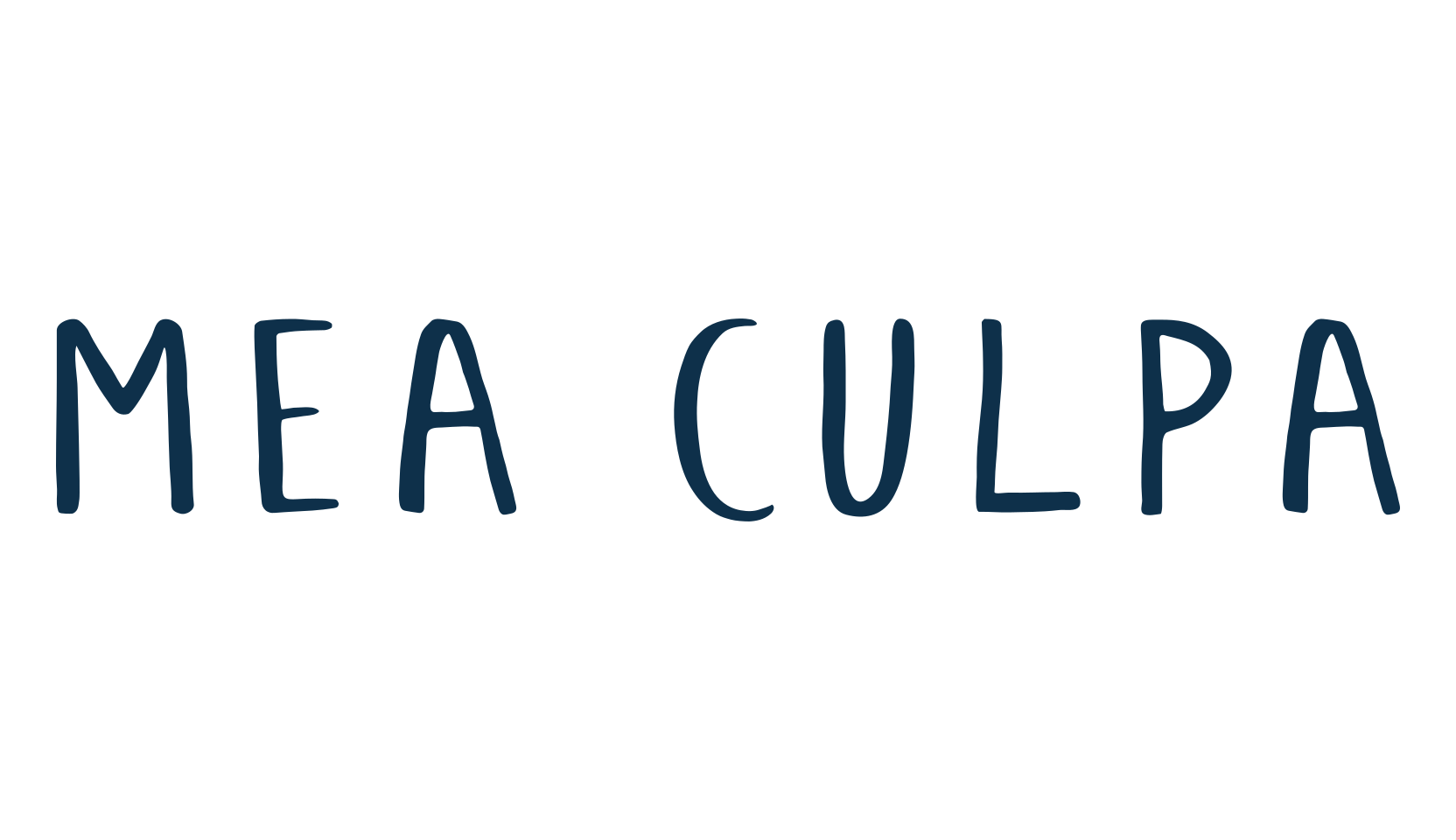 Mea Culpa, handwriting font preview