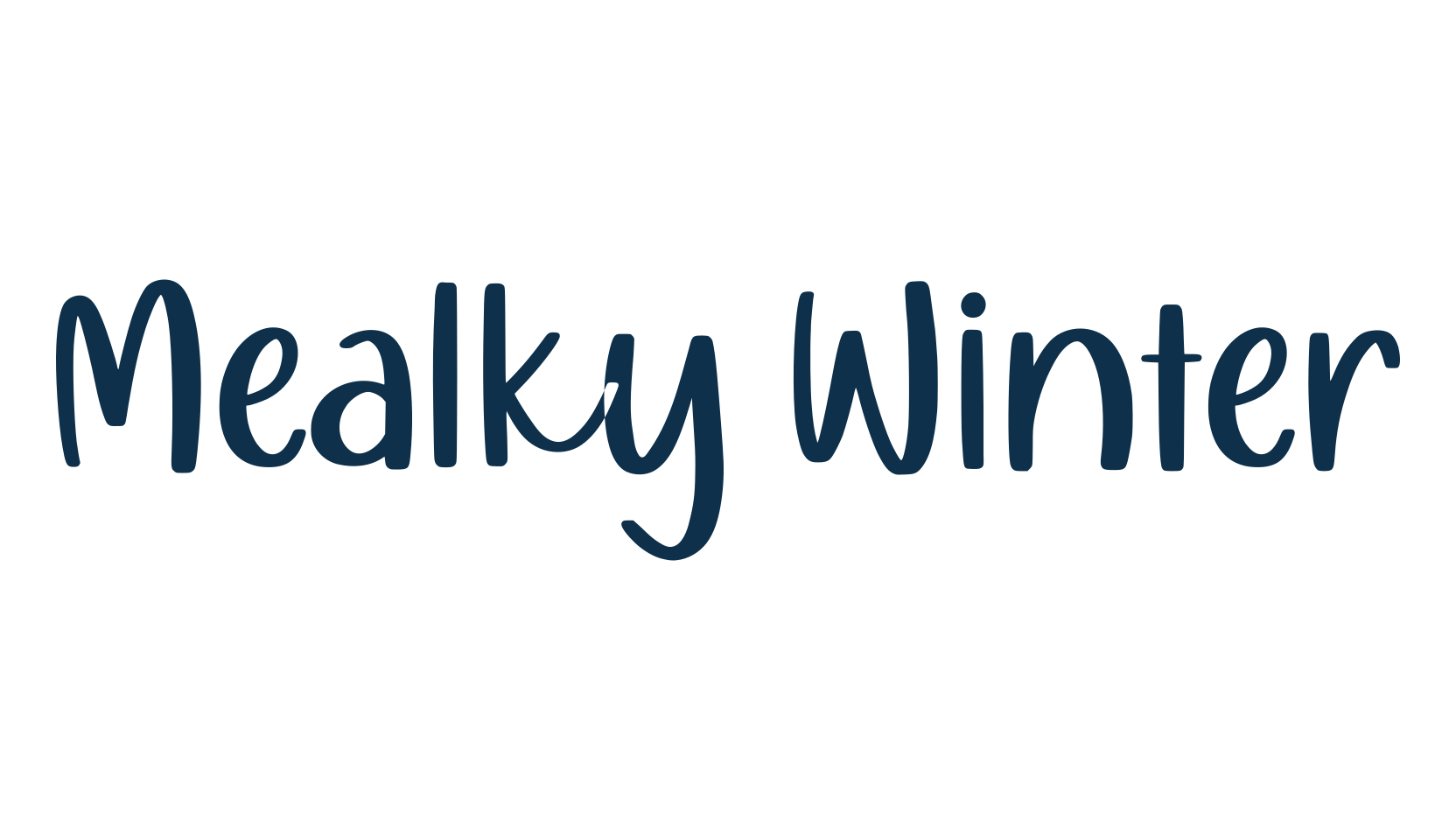 Mealky Winter, display market font preview