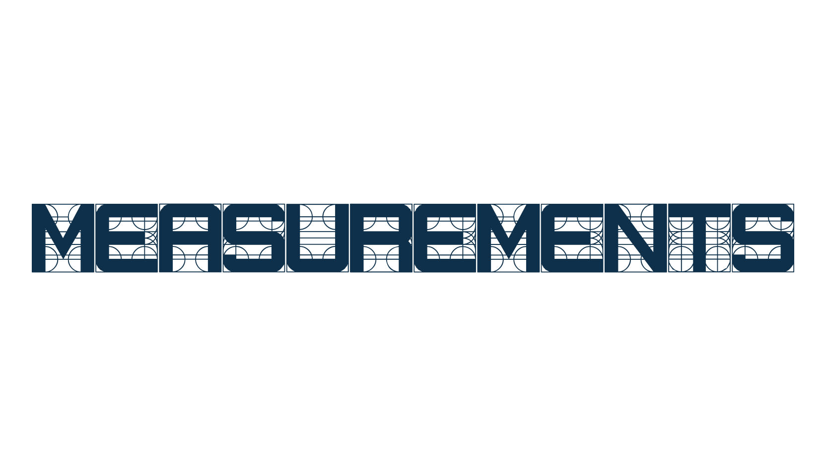 Measurements, grid font preview