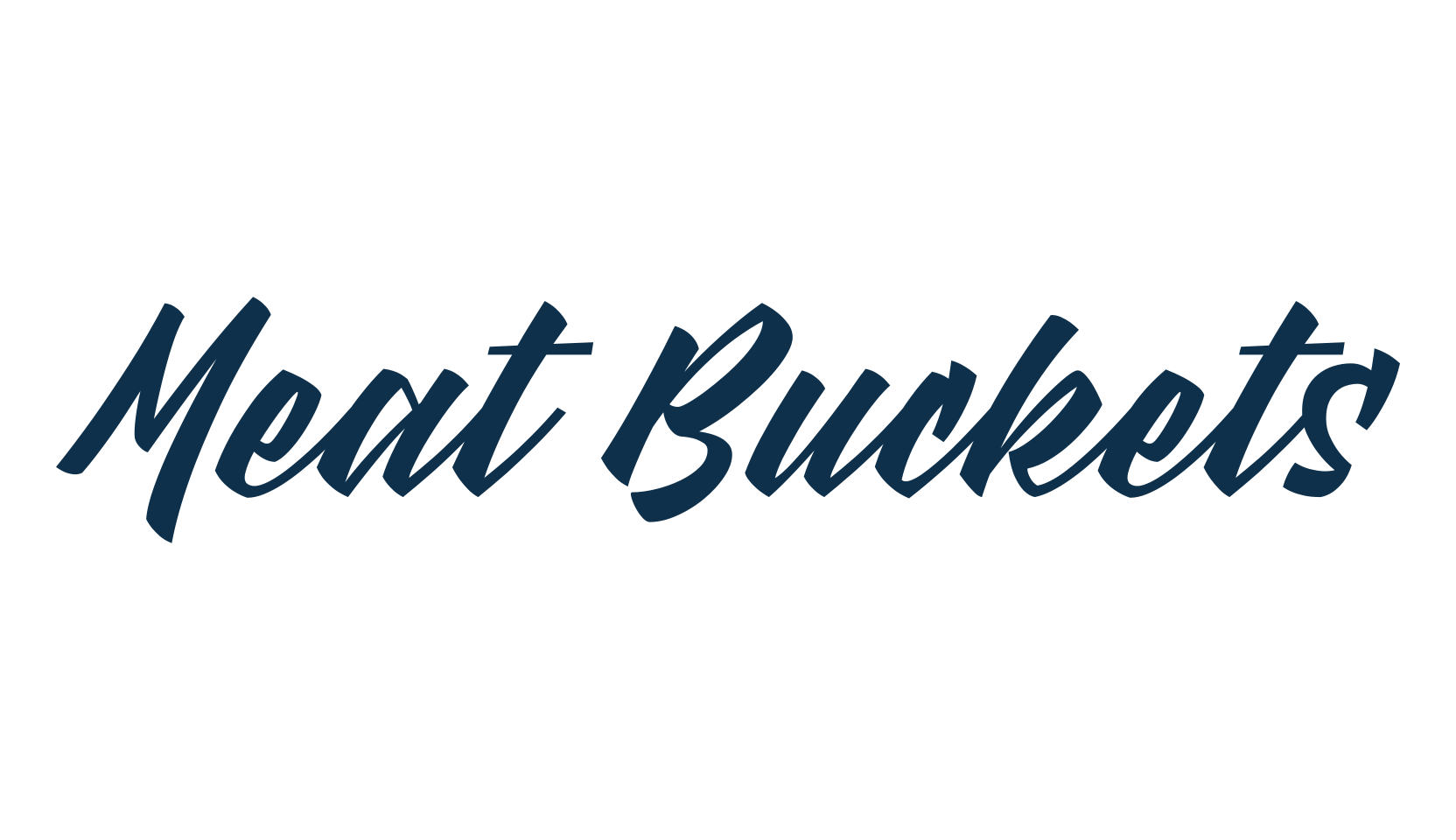 Meat Buckets, script brush fancy decorative calligraphy font preview