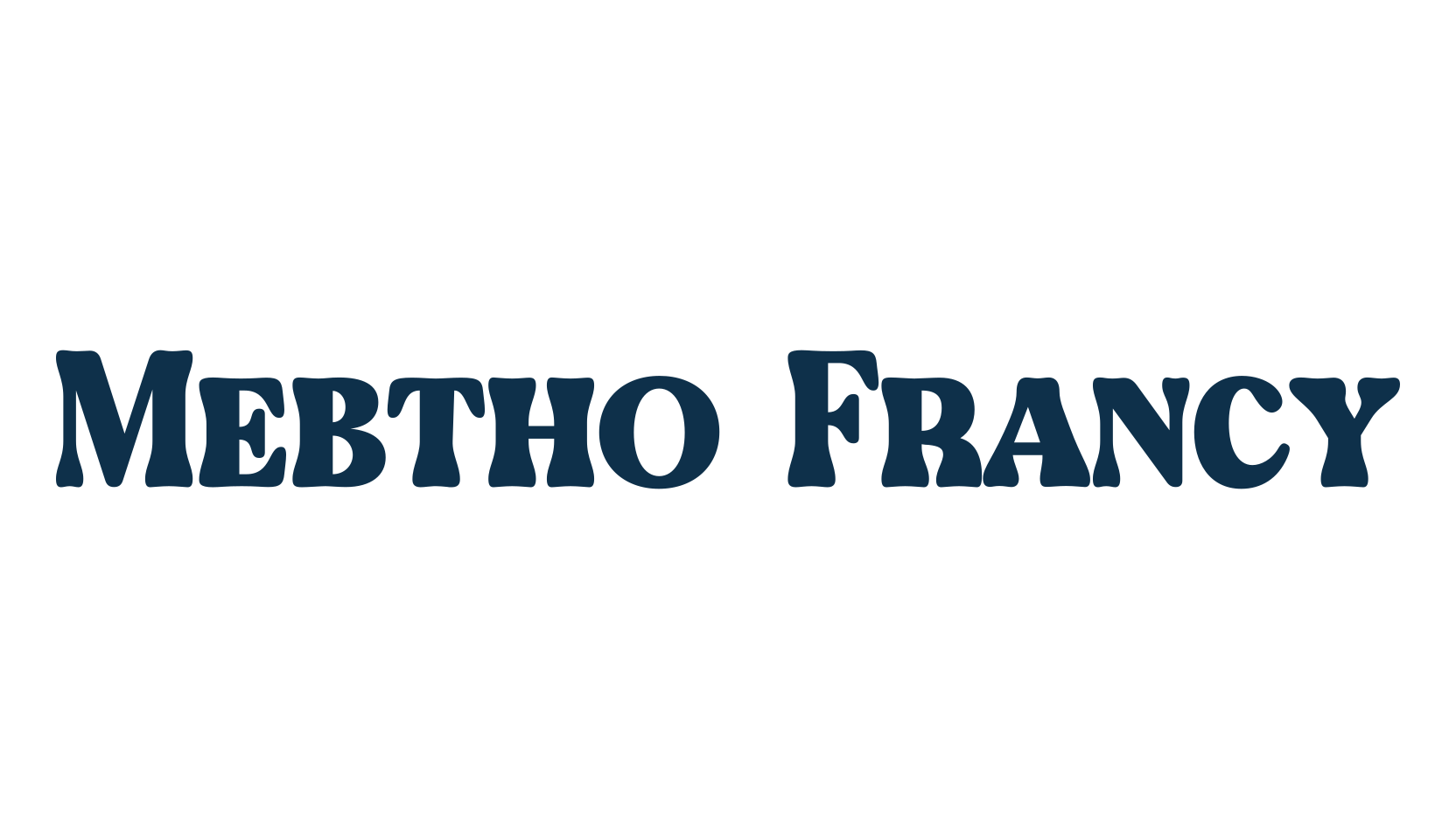 Mebtho Francy, retro font preview