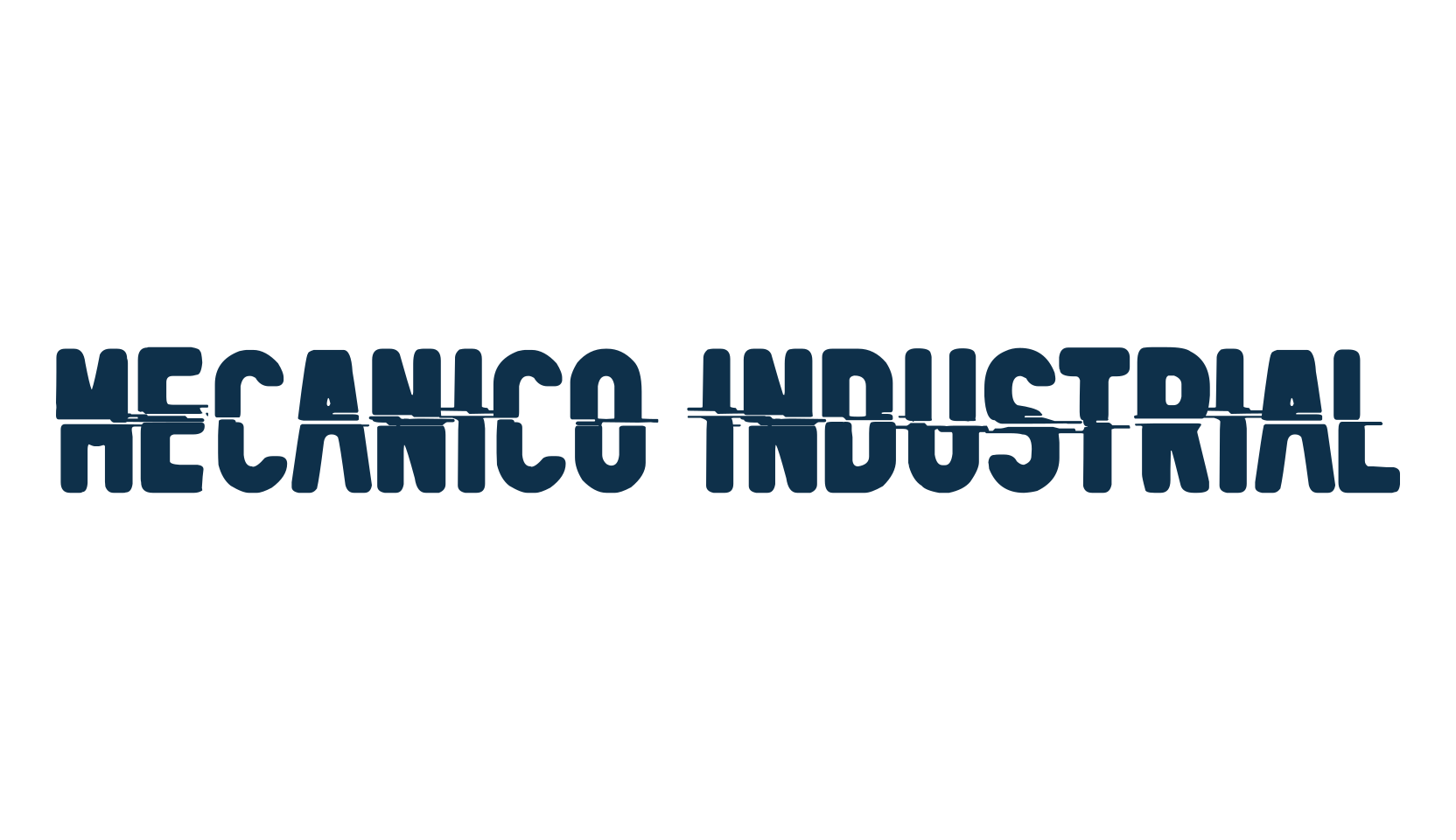 Mecanico Industrial, distorted font preview