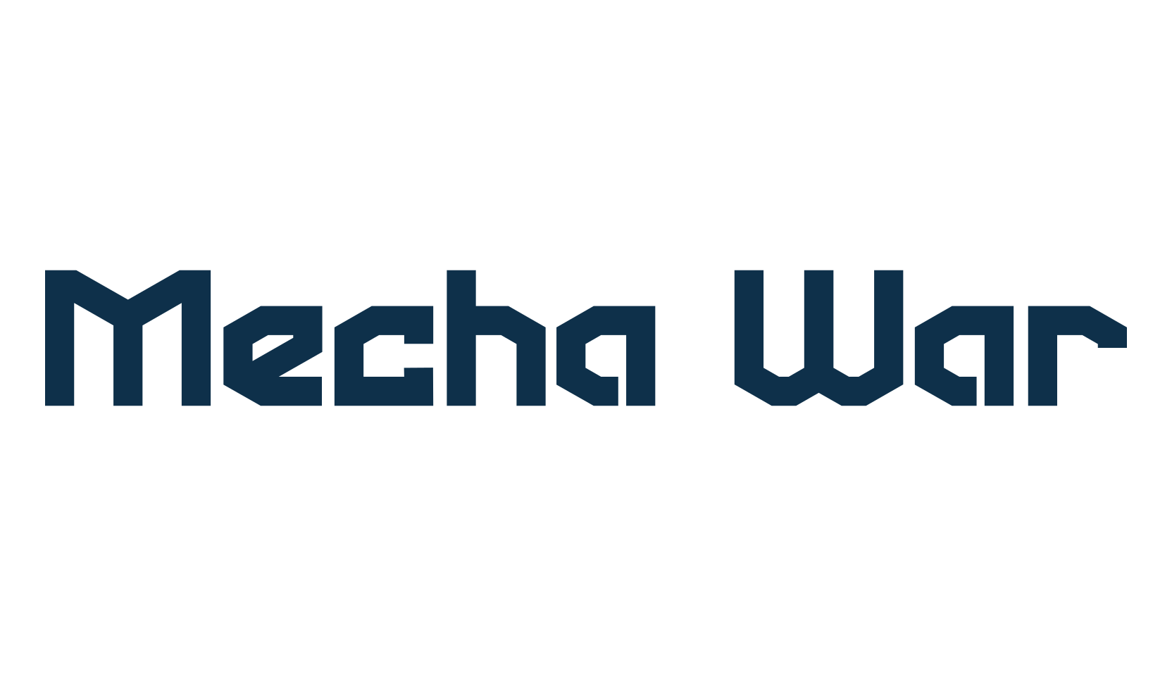 Mecha War, techno square sci-fi font preview