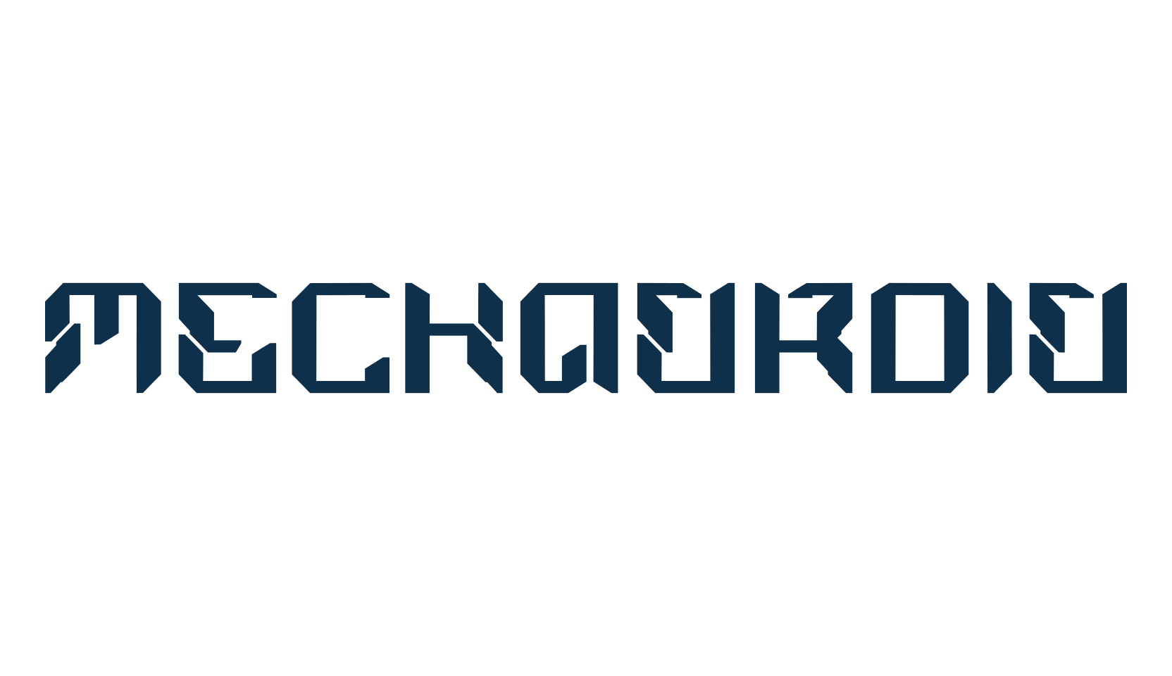 Mechadroid, techno sci-fi font preview