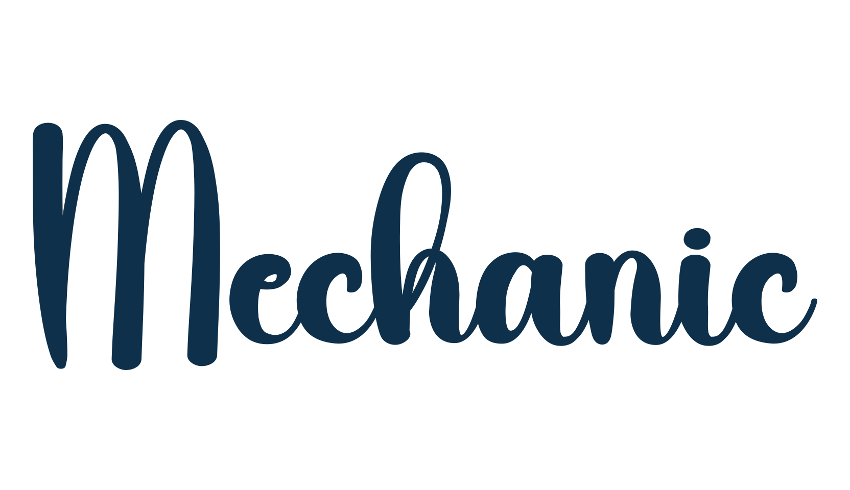 Mechanic, fancy decorative font preview