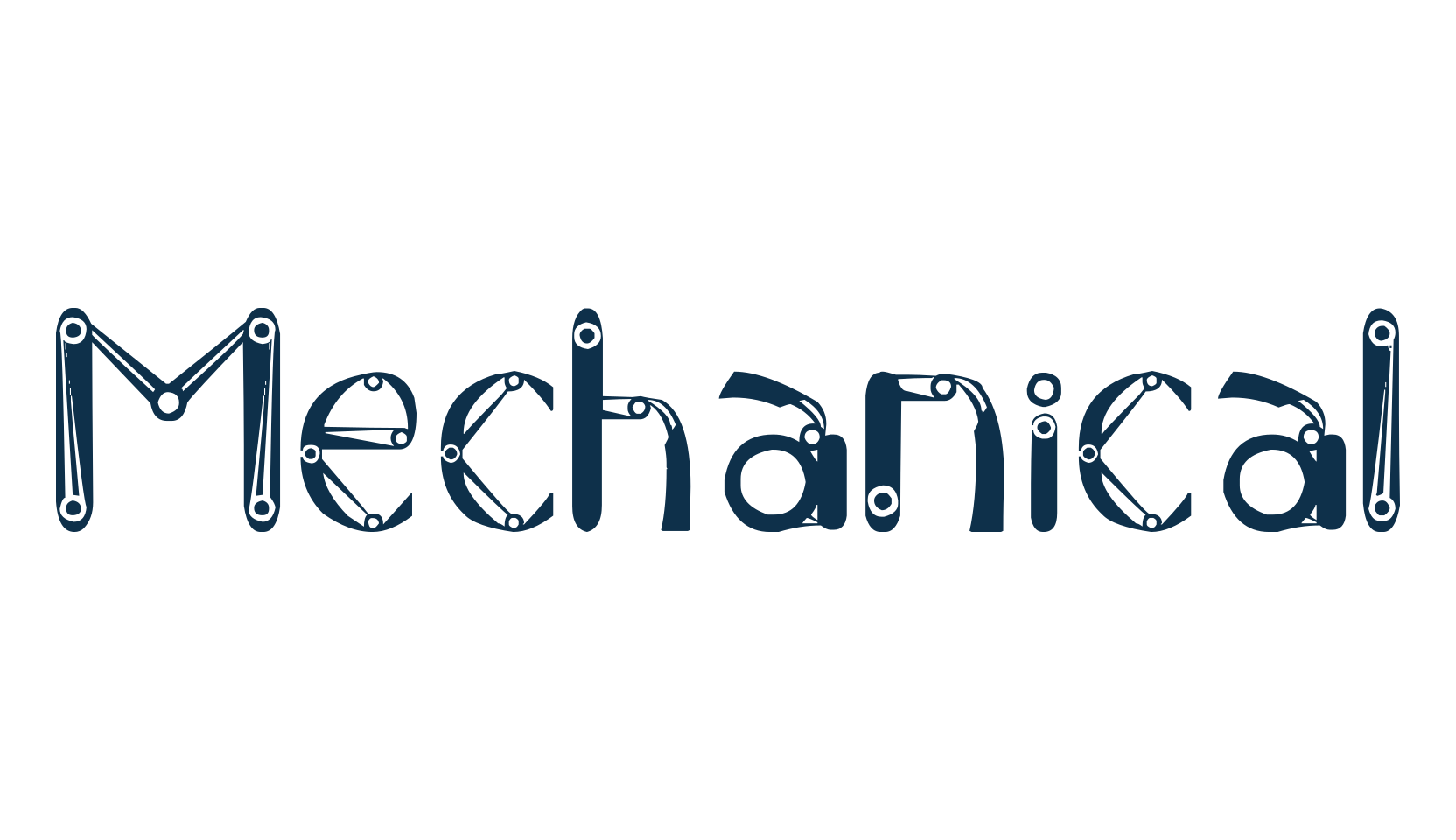 Mechanical (mechanical), decorative font preview