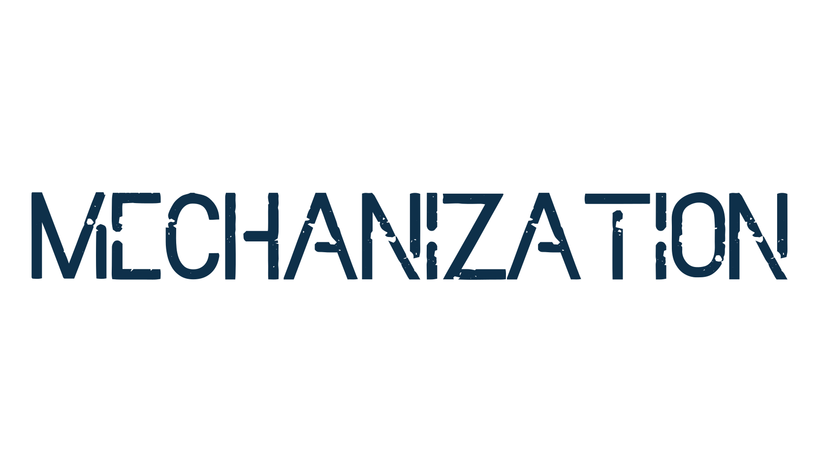Mechanization, fancy eroded decorative font preview