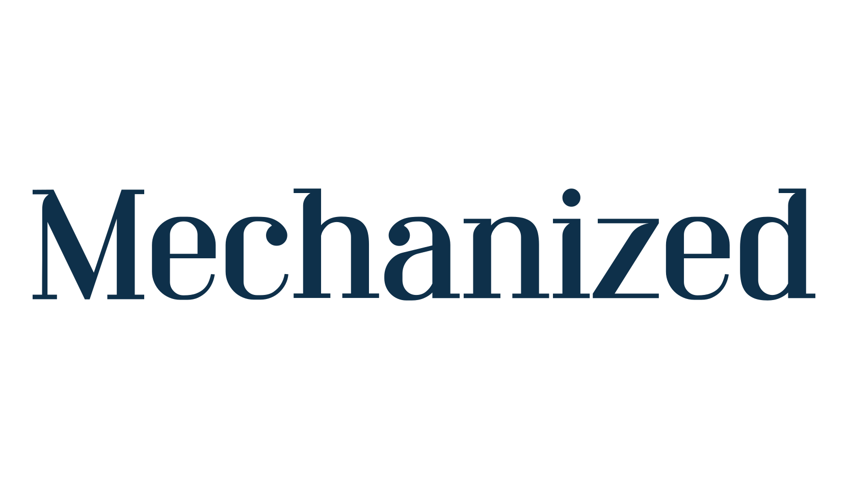 Mechanized, basic serif font preview