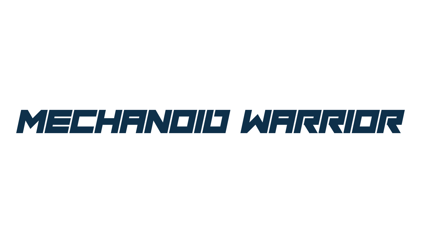 Mechanoid Warrior, techno sci-fi font preview
