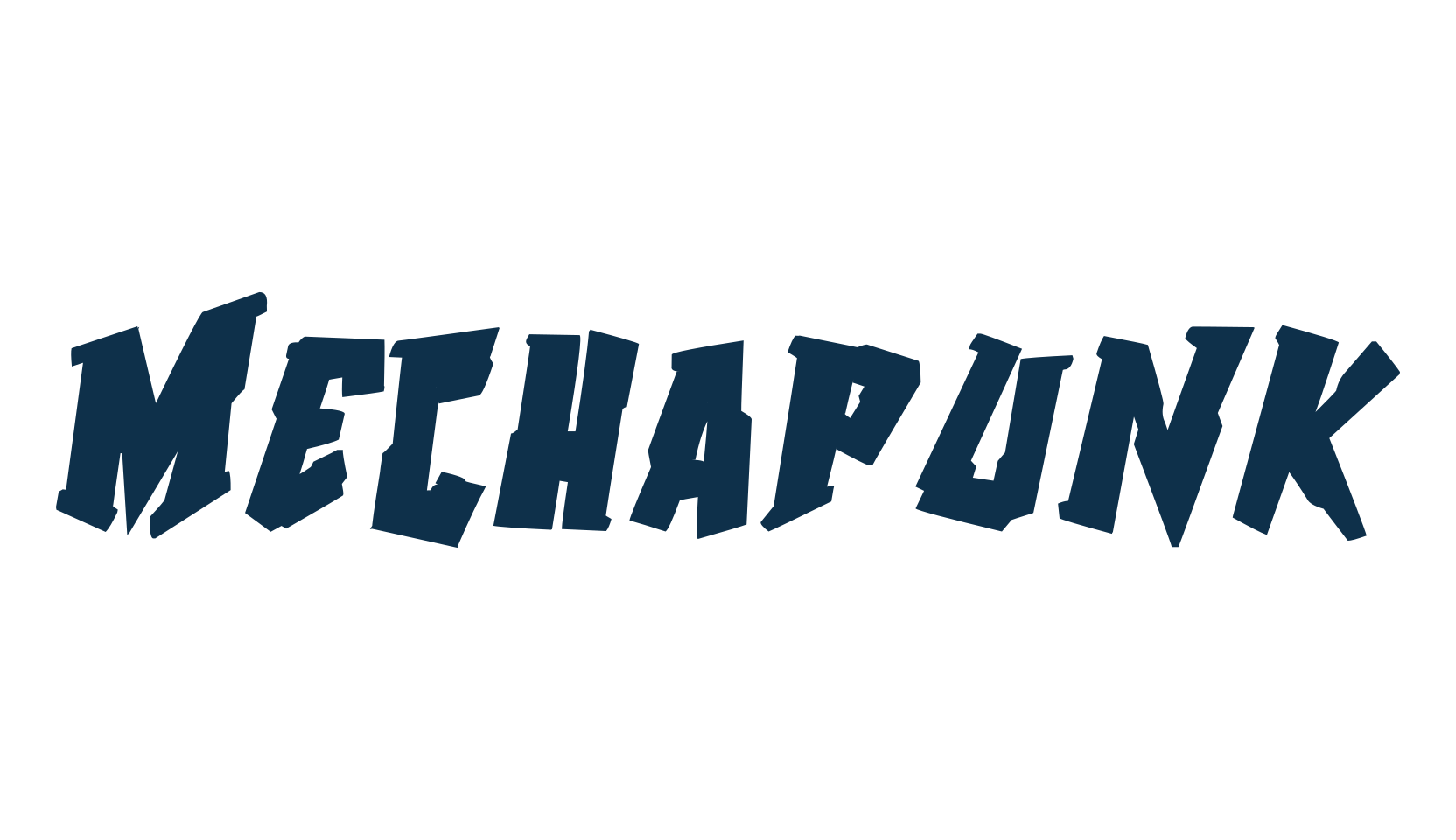 Mechapunk, cartoon font preview