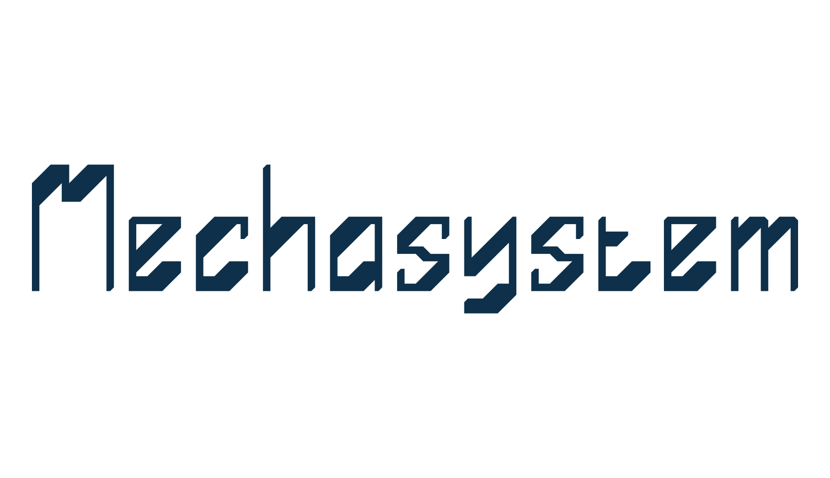 Mechasystem, sci-fi font preview