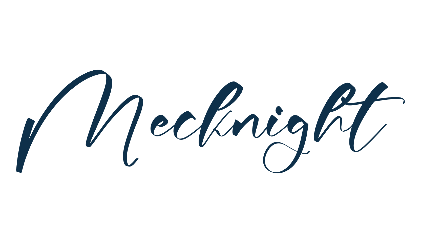 Mecknight, calligraphy font preview