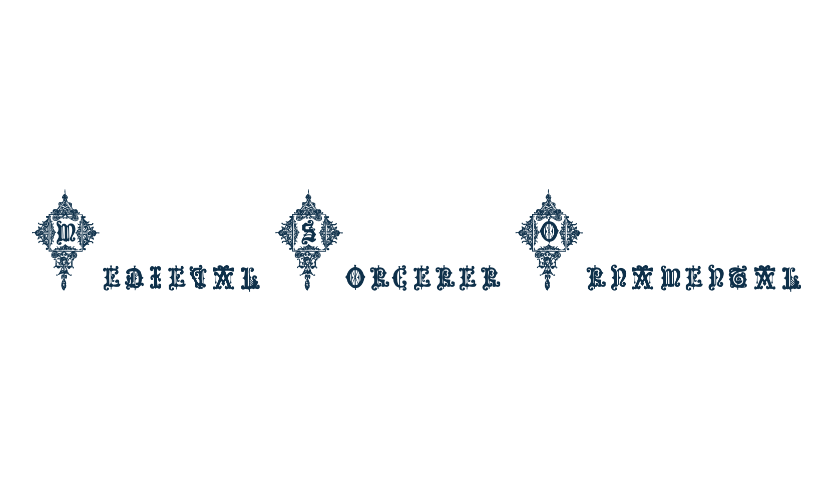 Medieval Sorcerer Ornamental, initials font preview