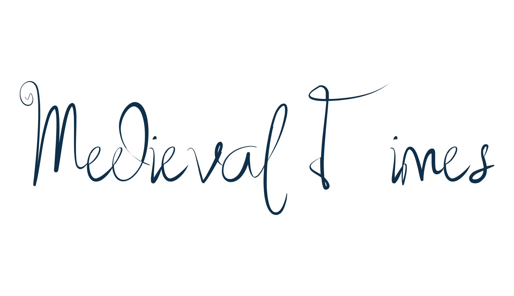 Medieval Times, script calligraphy fancy decorative font preview