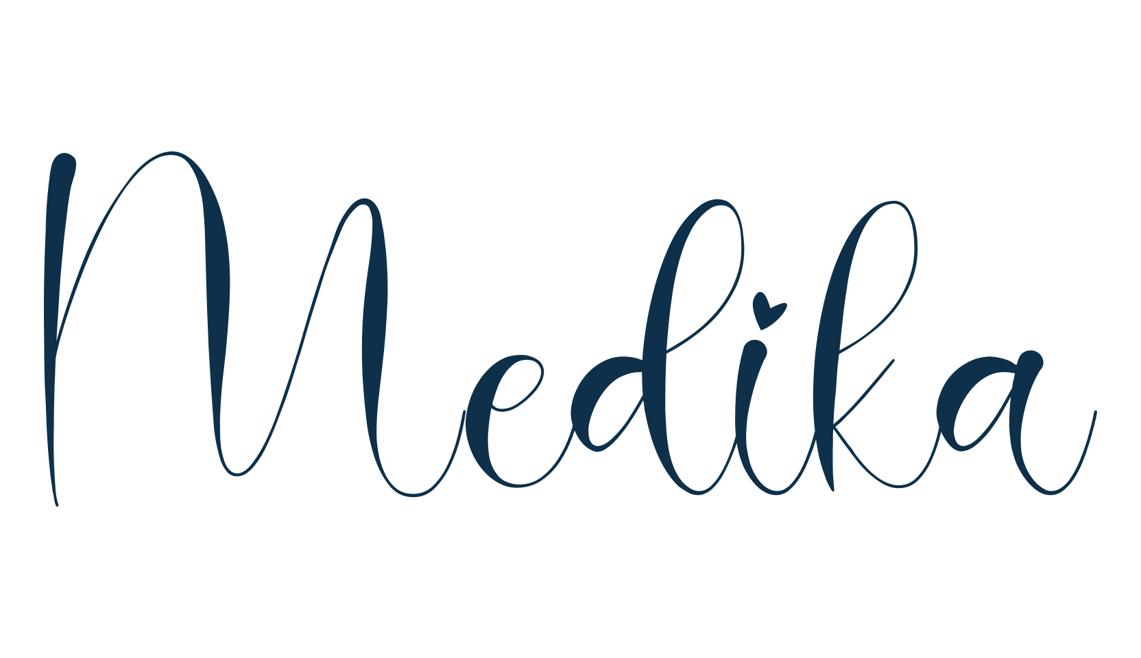 Medika, script calligraphy fancy decorative font preview