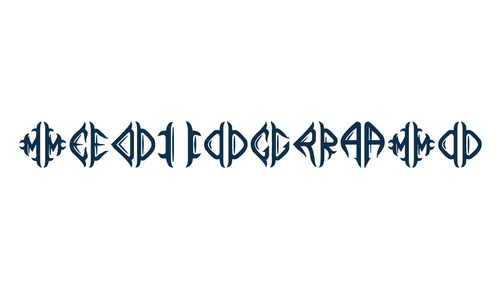 Mediogramo, initials font preview