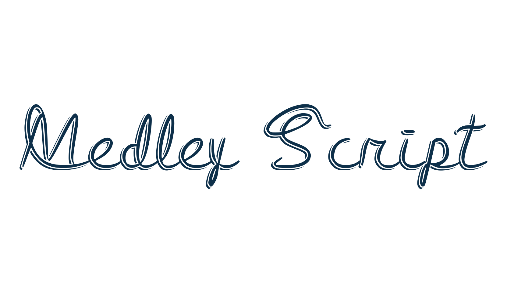 Medley Script (medley-script), fancy various decorative script calligraphy font preview