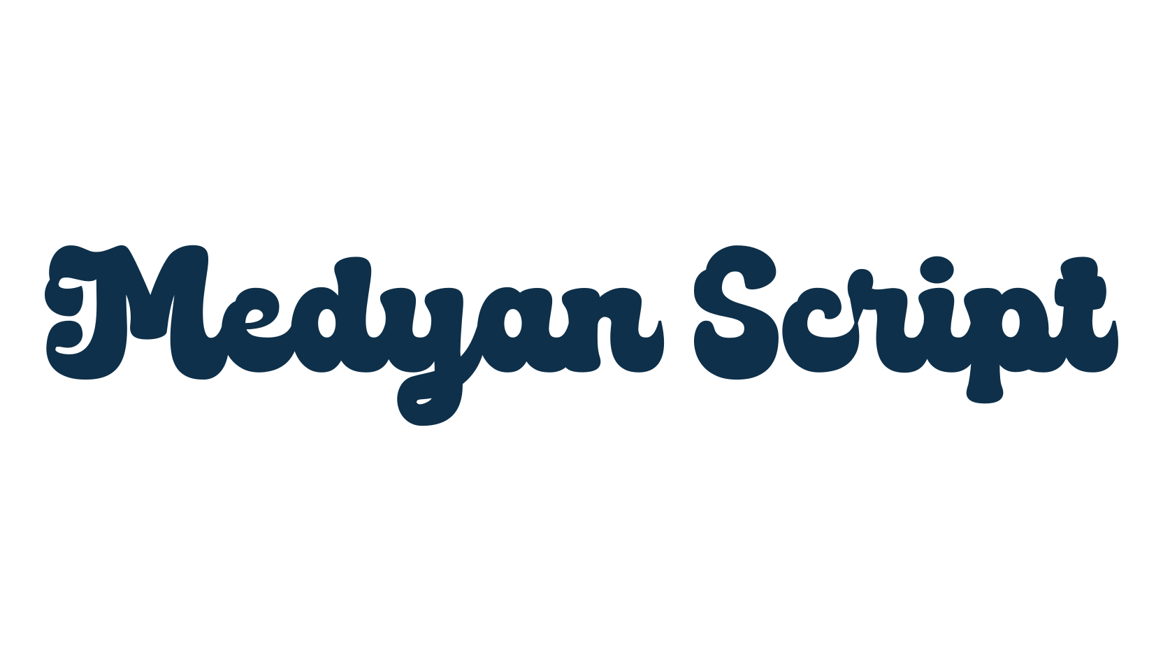Medyan Script, fancy groovy decorative font preview