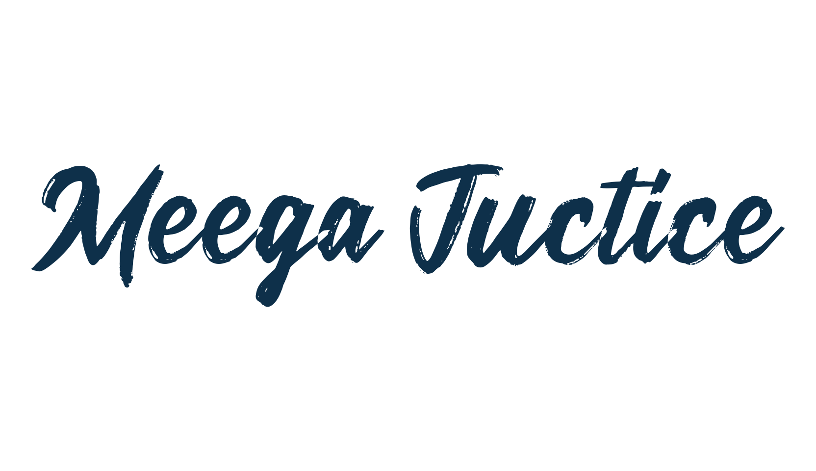 Meega Juctice, brush font preview