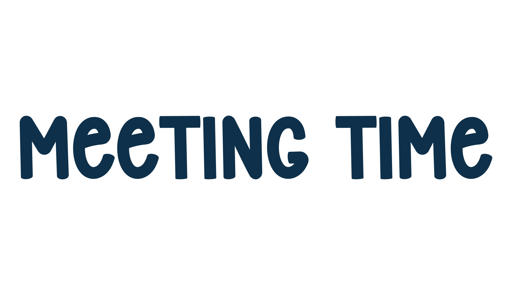 Meeting Time, fancy cartoon decorative font preview