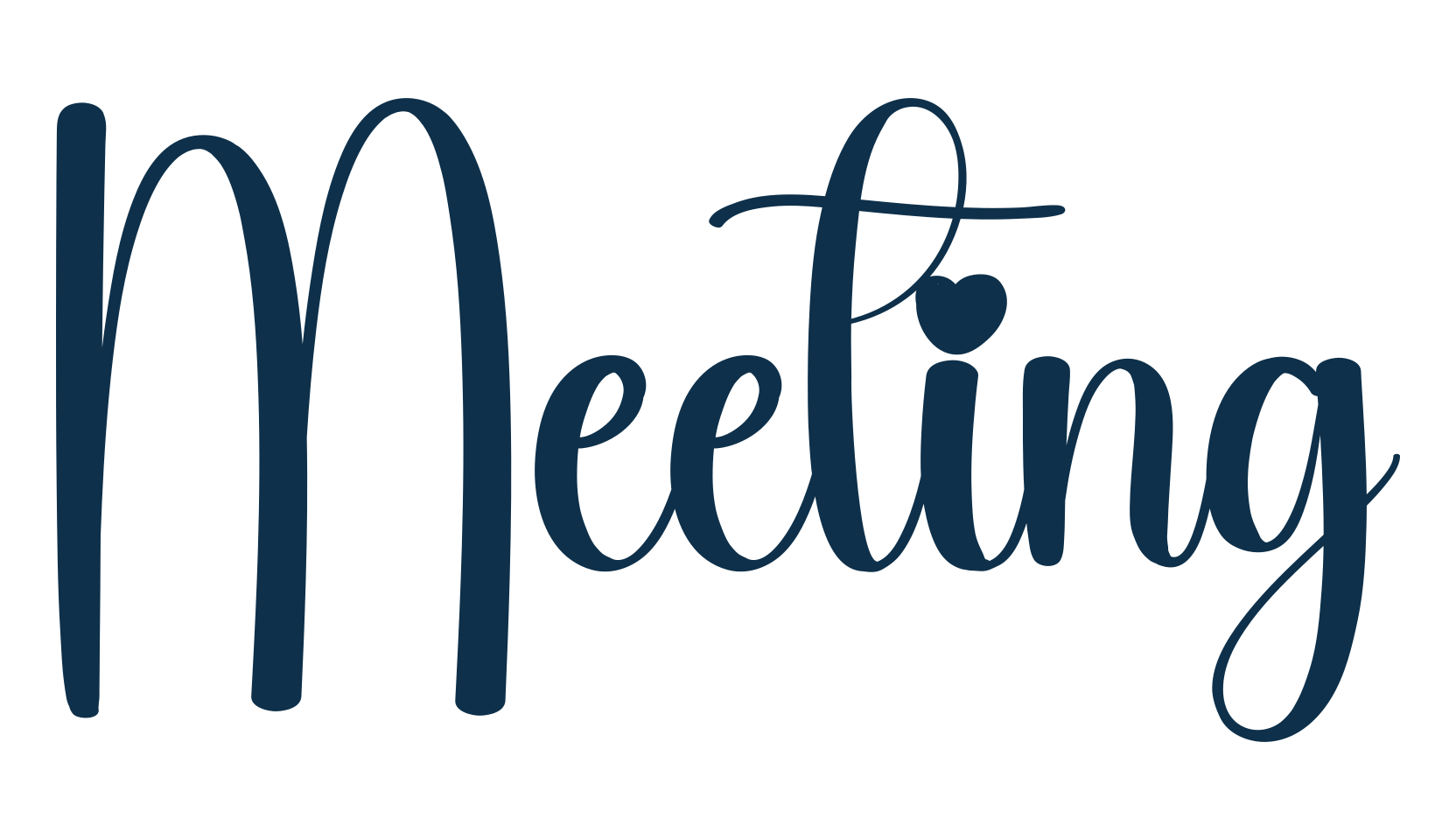 Meeting, fancy decorative font preview