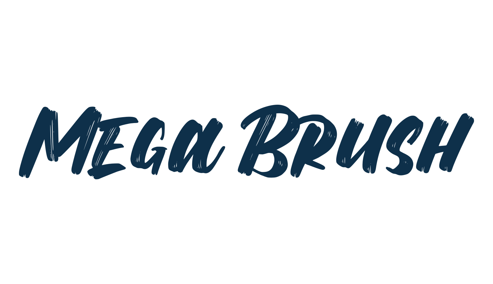 Mega Brush, script brush fancy decorative calligraphy font preview
