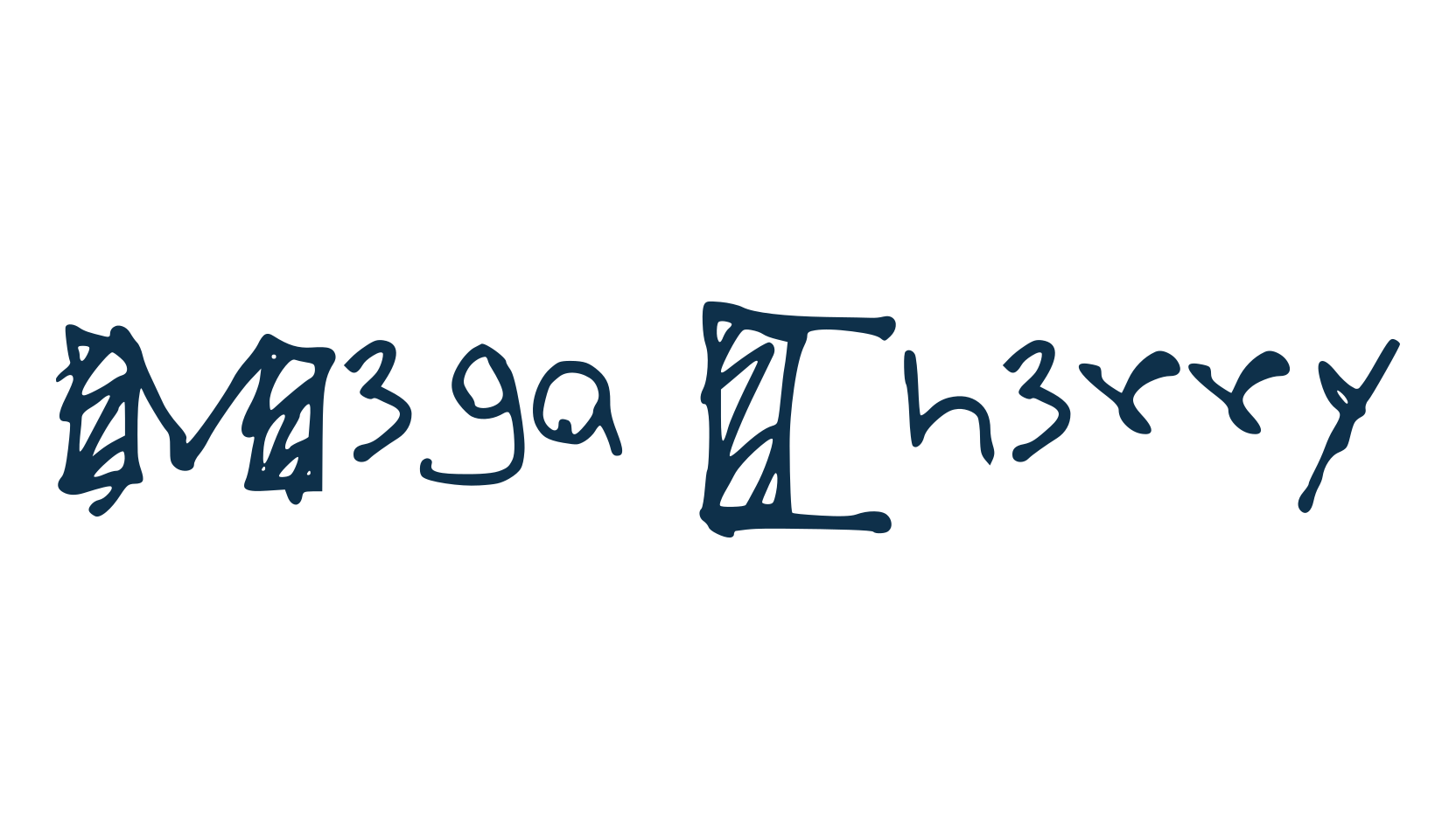 Mega Cherry, handwriting font preview