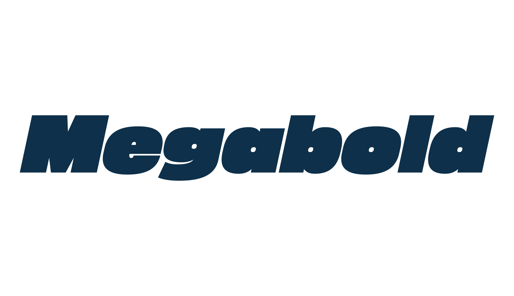 Megabold, basic sans serif font preview