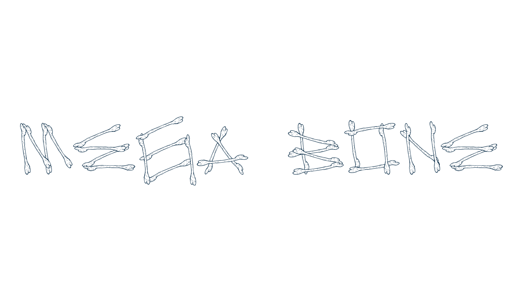 Mega Bone, fancy decorative font preview