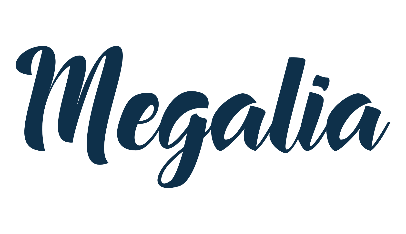 Megalia, brush font preview