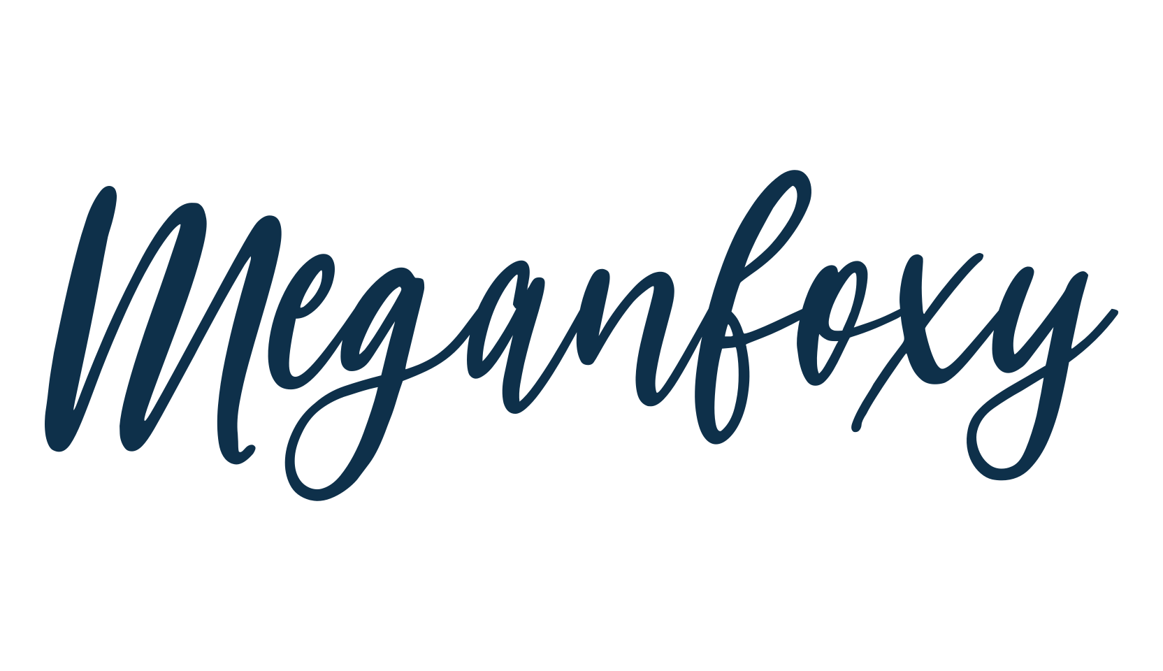 Meganfoxy, script handwritten fancy decorative calligraphy font preview