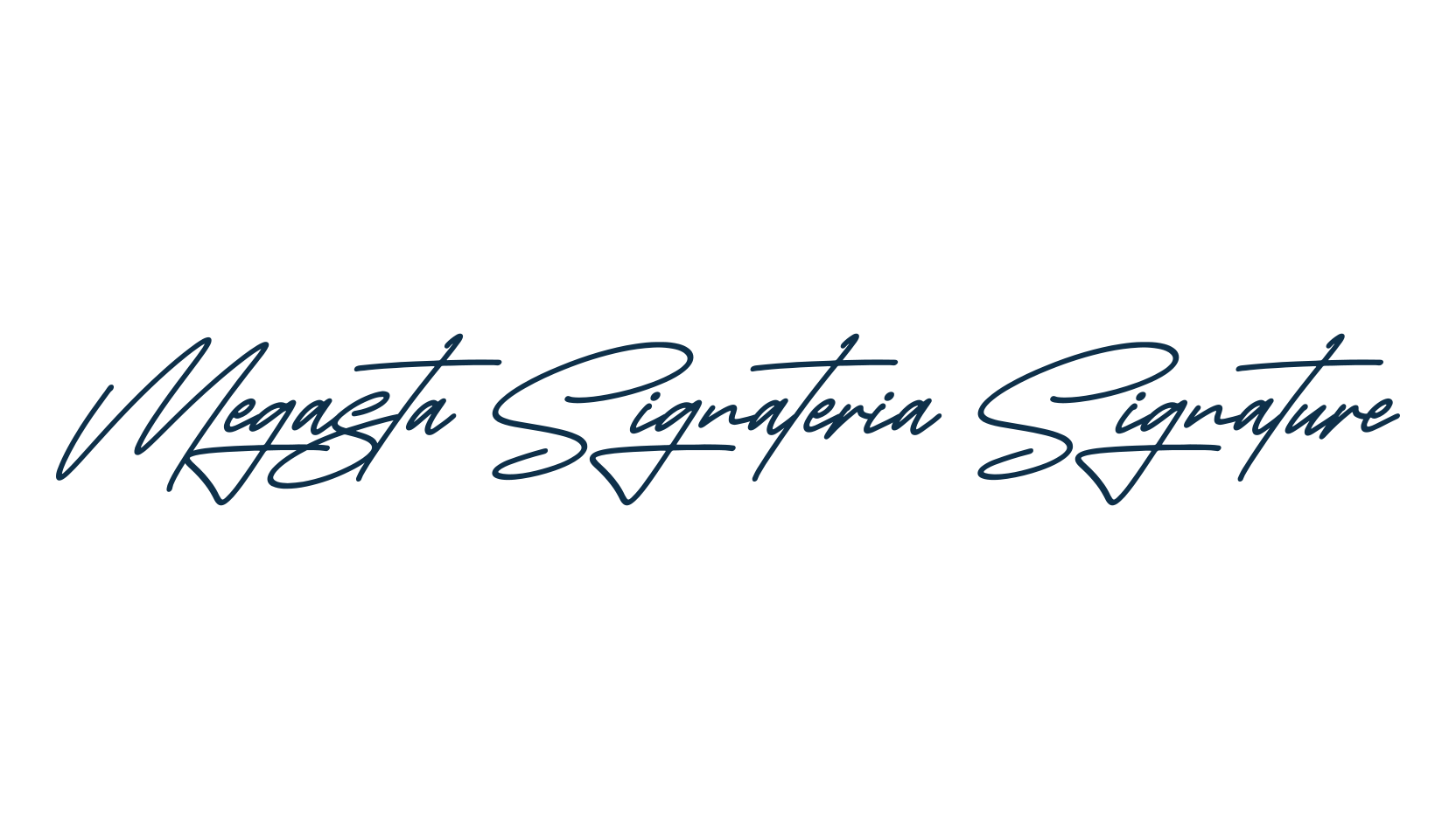Megasta Signateria Signature, handwriting font preview