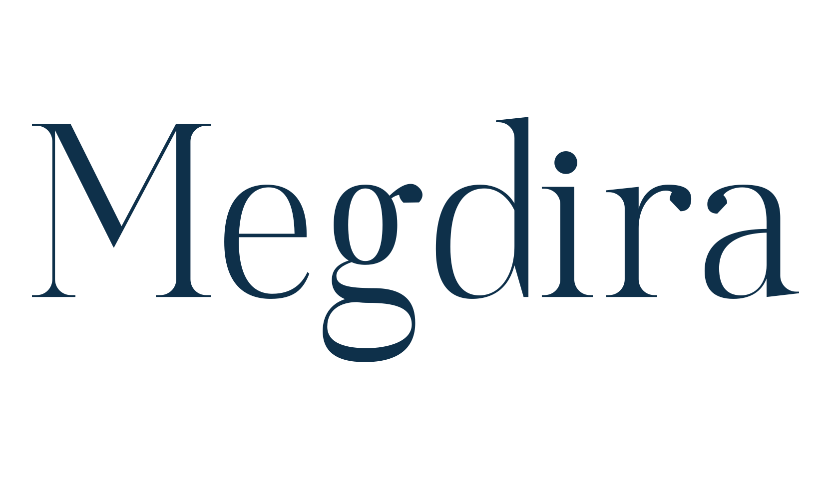 Megdira, basic serif font preview
