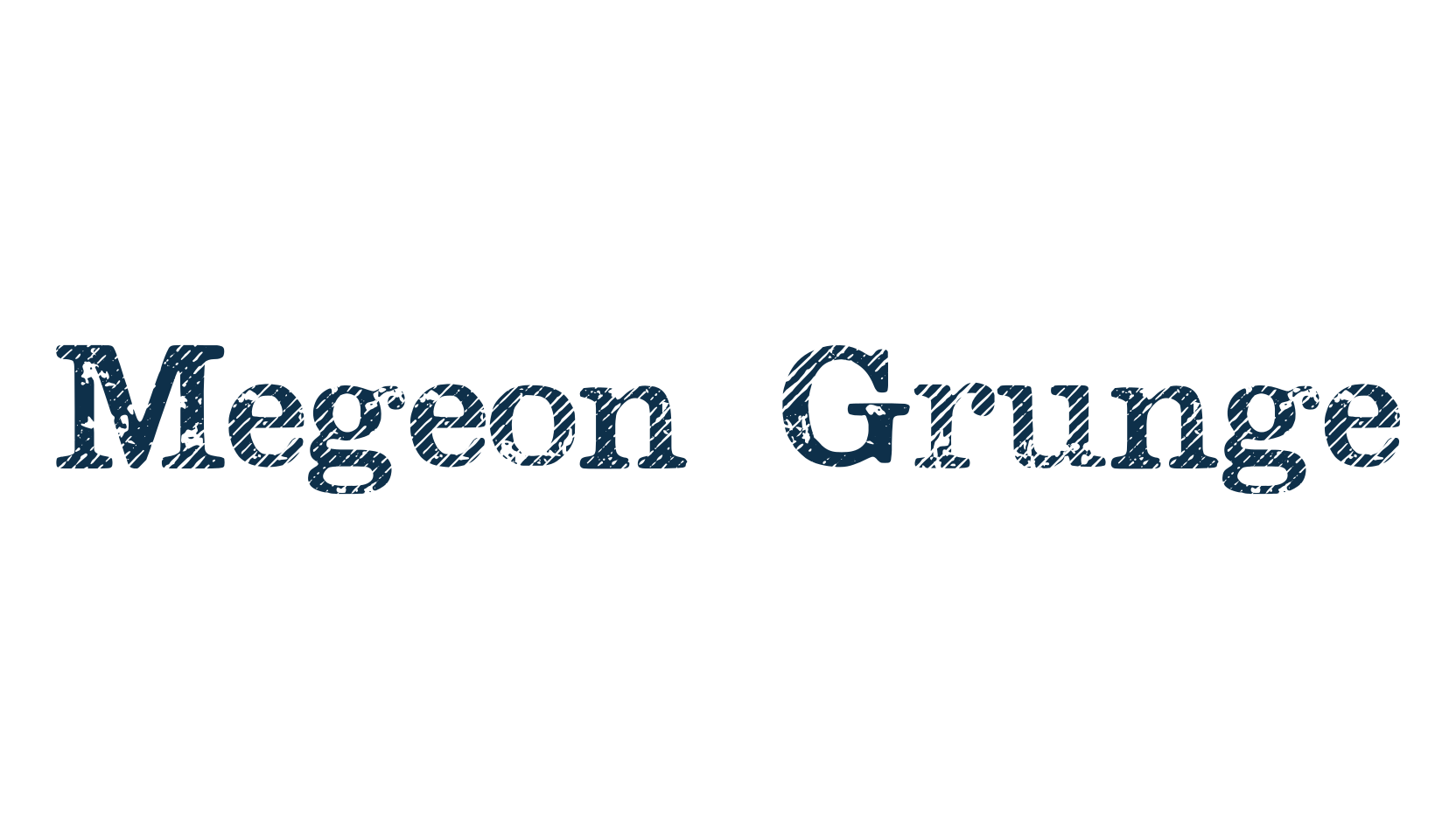 Megeon Grunge, fancy eroded decorative font preview