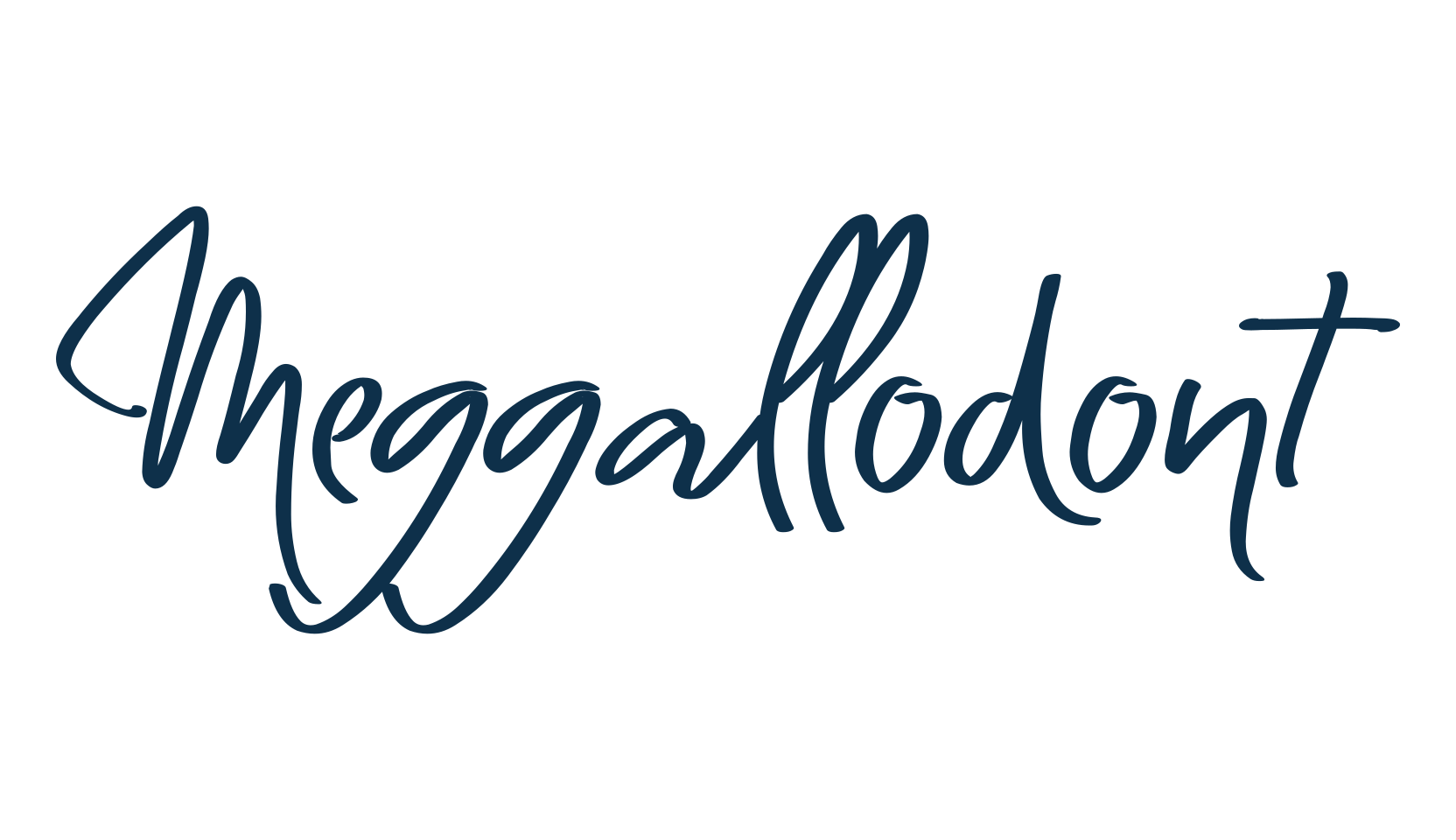 Meggallodont, handwriting font preview